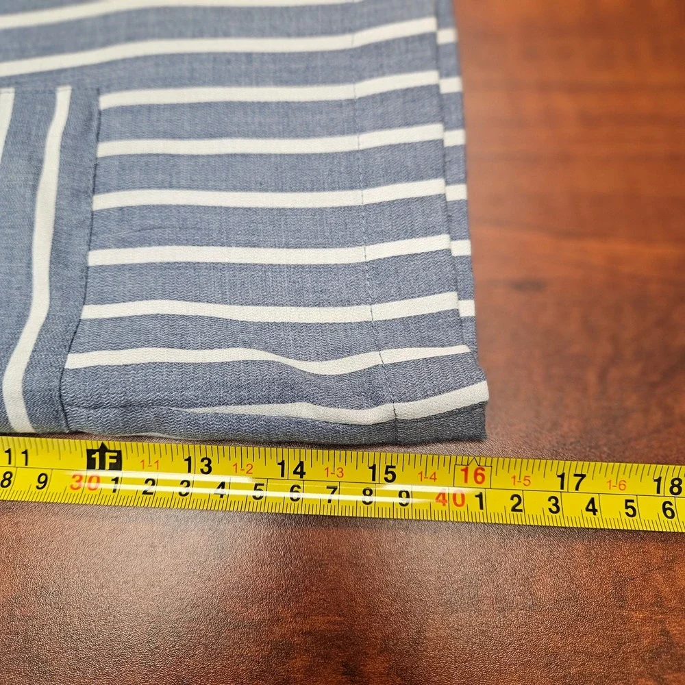 ALTAR'D STATE Blue White Striped Linen Blend Mini Skirt S‎ Tie Waist Coastal